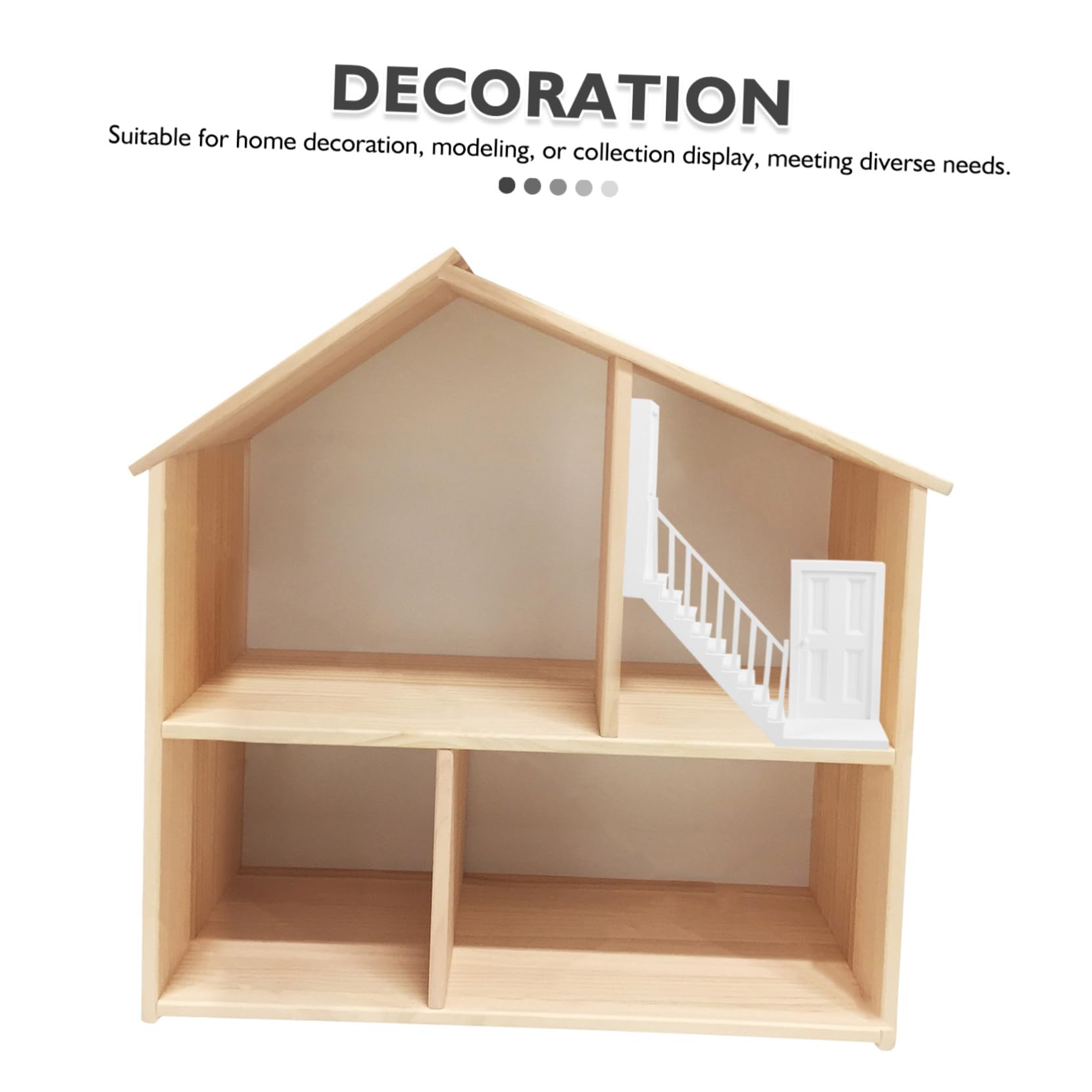 Mini Scala Angolare per Casa delle Bambole in Plastico Bianco