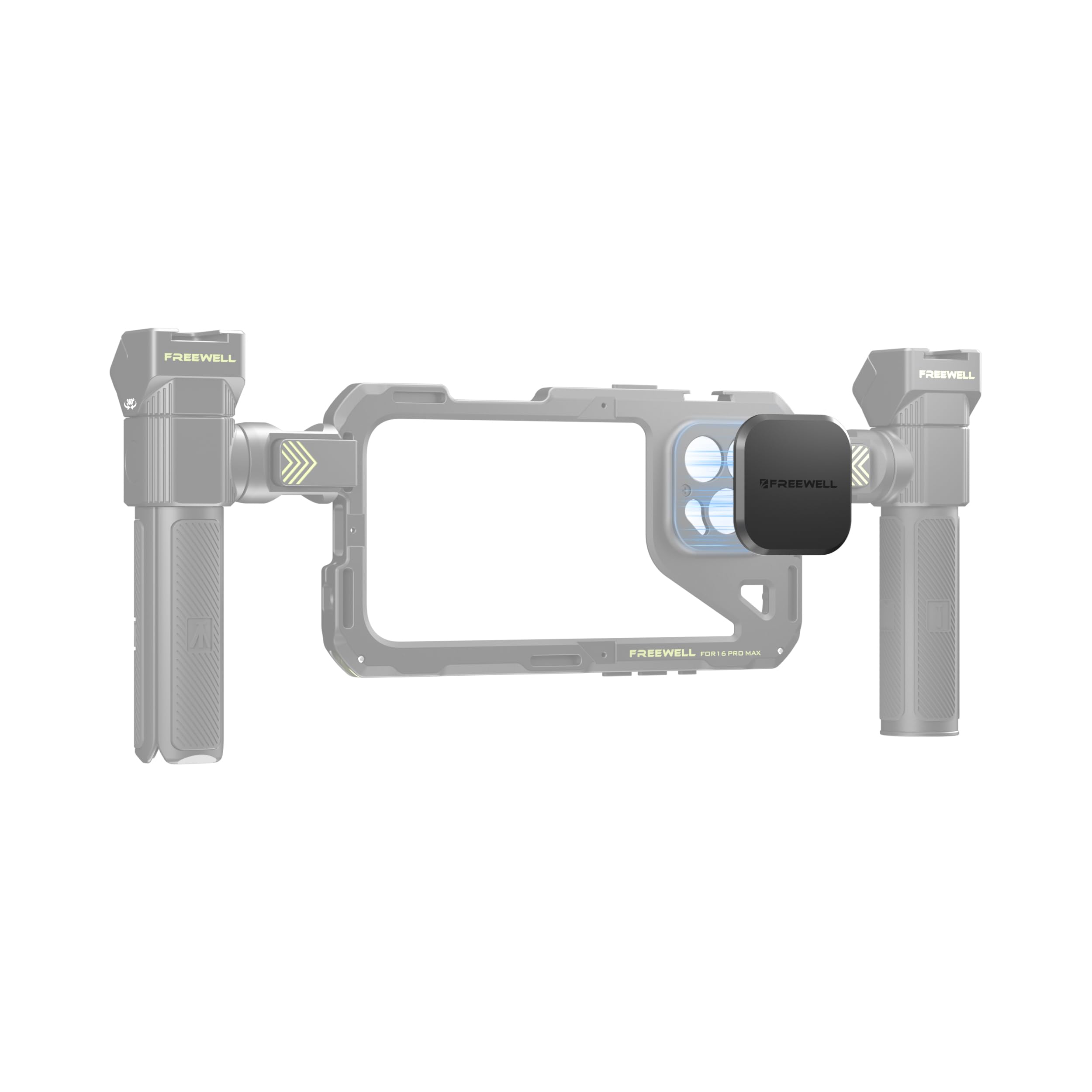 FREEWELL Protector de lente para iPhone Pro Filmmaker Case & Genius Rig | Soporte magnético, protección contra polvo y arañazos