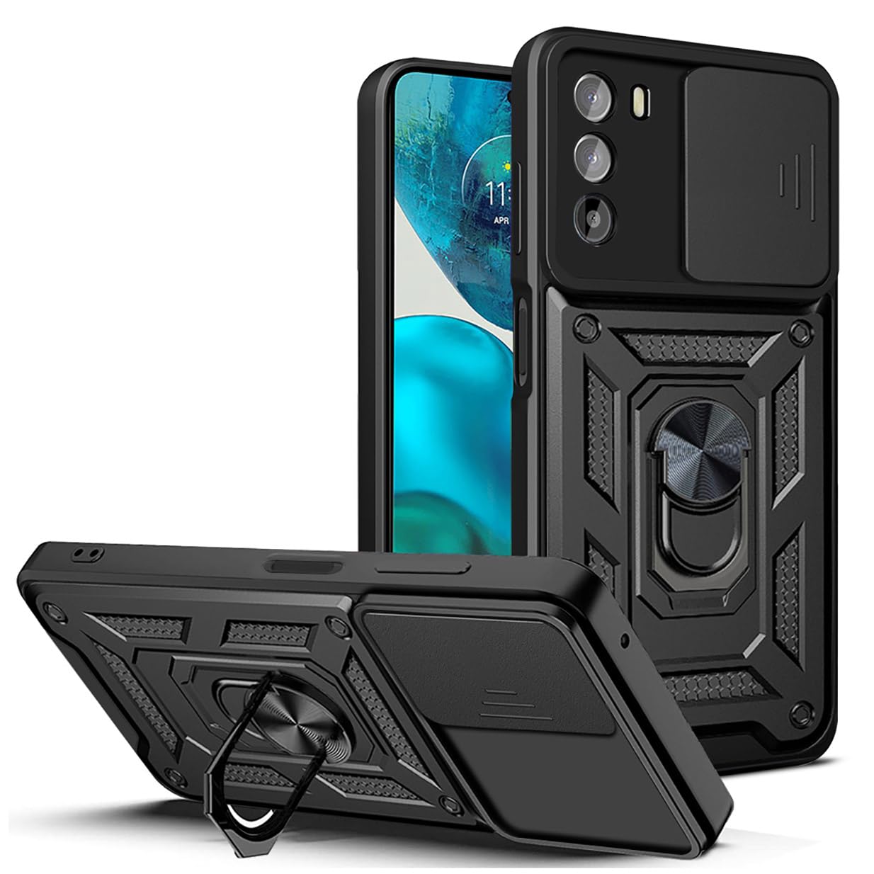 Custodia Hybrid Armor Camshield Per Motorola Moto G62 - Protezione E - Foto 2