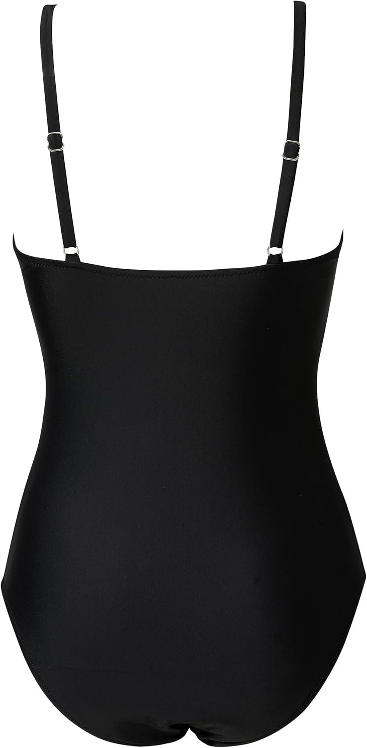 SUUKSESS Women's One Piece Swimsuits High Neck Tummy Control Retro Bathing Suit - Image 6