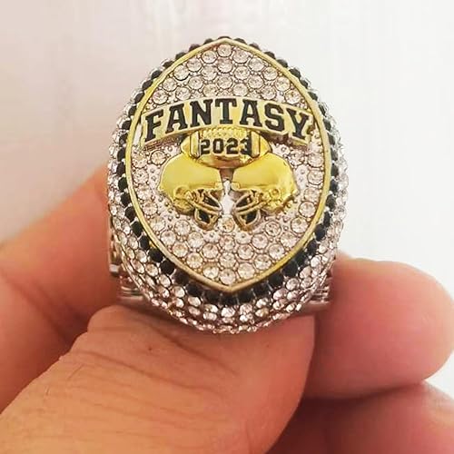 Miniatura 2 de Fantasy Football Trophy - Trofeo réplica de acero inoxidable de 4 pulgadas hecho para campeones de fútbol de fantasía