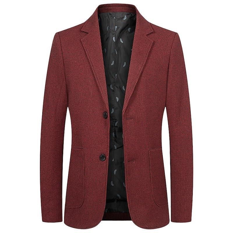 Mens Red Two Button Summer Suit Jacket, Casual Lightweight Business Lapel