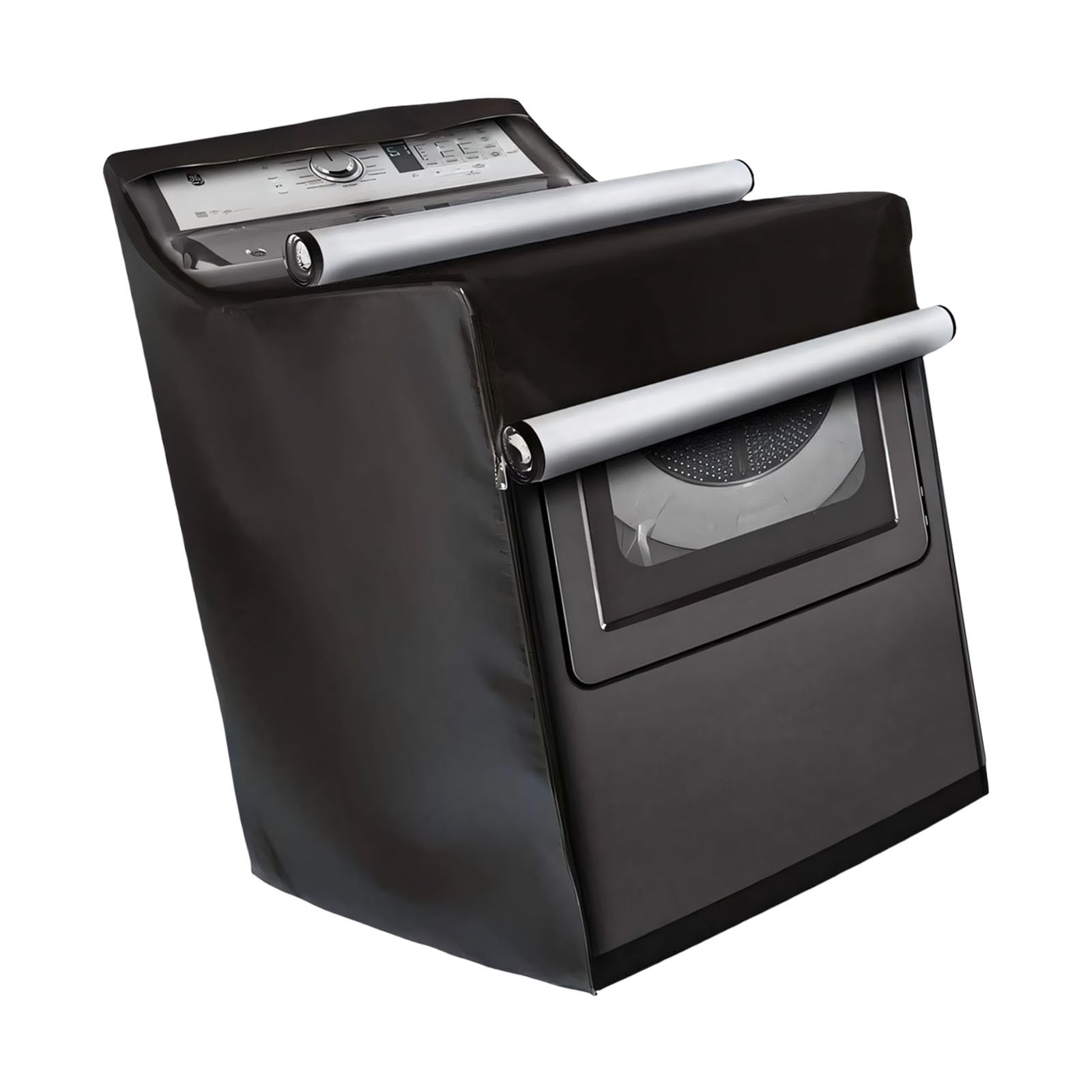 Hdoytxxm Black Water Resistant And Resistant Washing Machine Cover Made From 210D Oxford Fabric Includes Closure For Top Load And Front Load Washers Twist Dryer Lid