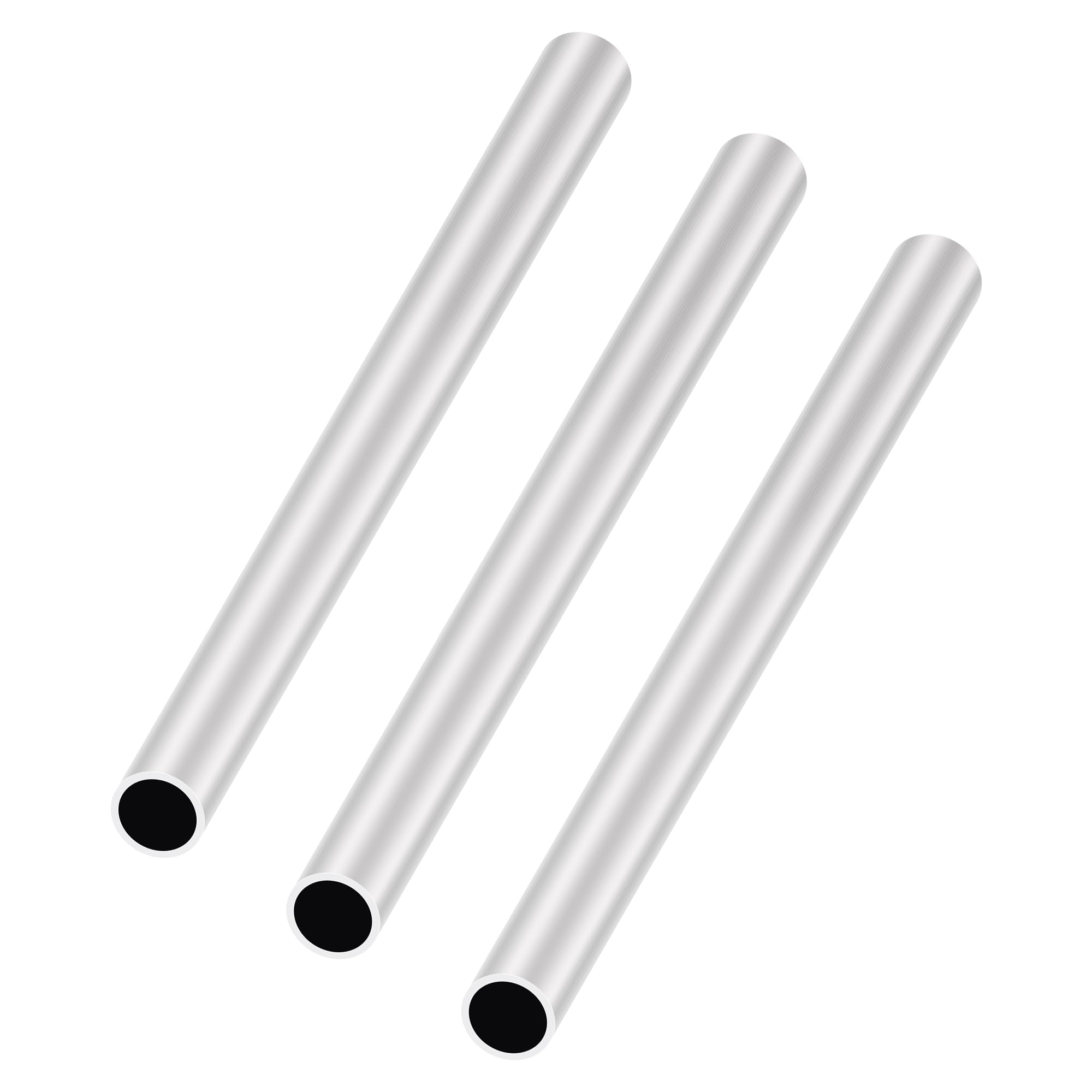 Lavmhab Silver 6063 Aluminum Tube 14Mm Od X 12Mm Id 1.0Mm Wall Thickness 200Mm Length, Aluminum Round Tubing Seamless Straight Pipes (3Pcs)