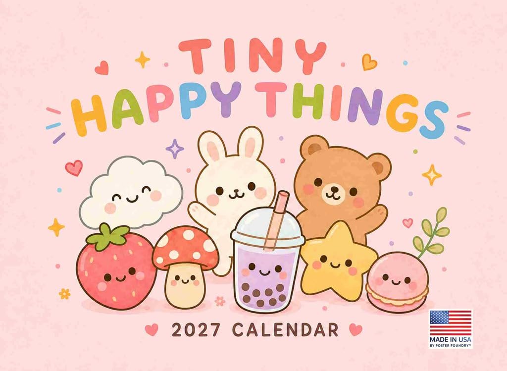 Tiny Happy Things Cute Kawaii Art 2027 Wall Calendar โ image 1