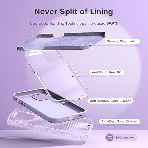 Vista 366 de TOCOL - Funda 5 en 1 para iPhone 11, con 2 protectores de pantalla + 2 protectores de lente de cámara, funda delgada de silicona líquida a prueba