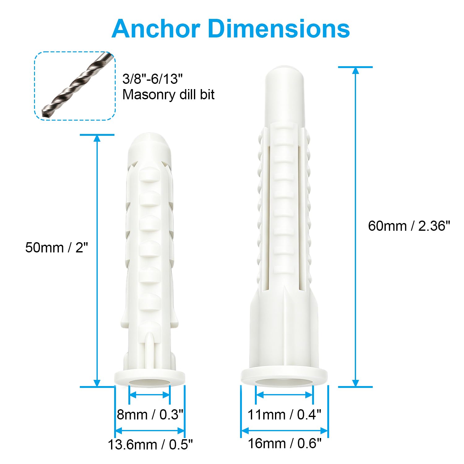 Concrete Wall Anchors - Secure Your TV & More -2