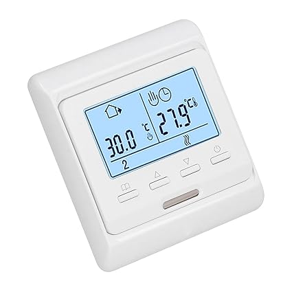 Touch Color Screen Heating Thermostat, LCD Screen Compatible Key Sensitive LCD Smart Thermostat Ergonomically for Floor Heating for Heating for Water Heating(#1)'$