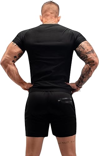 Miniatura 3 de FUXERT - Camisa de sauna para hombre, traje de sudor para gimnasio, ejercicio, camisa de compresión, ropa de entrenamiento moldeadora Negro