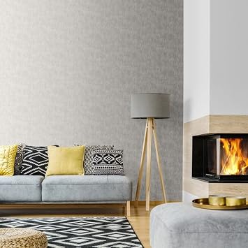 Muriva Linen Texture Effect Wallpaper Blue 173533