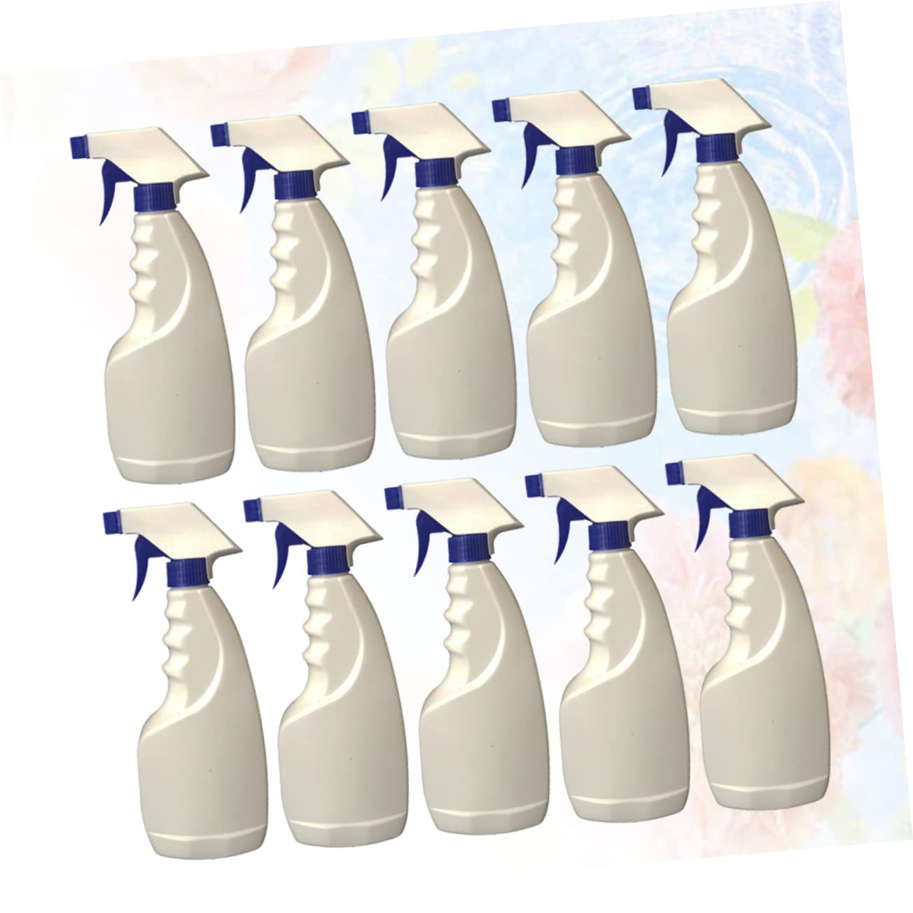 Happyyami Sprühflasche Bruchsicher 10 Stück 500ml aus Kunststoff mit Feinem Nebel Weiße Gartengießkanne aus Pp für Gartenbewässerung und Blumenpflege