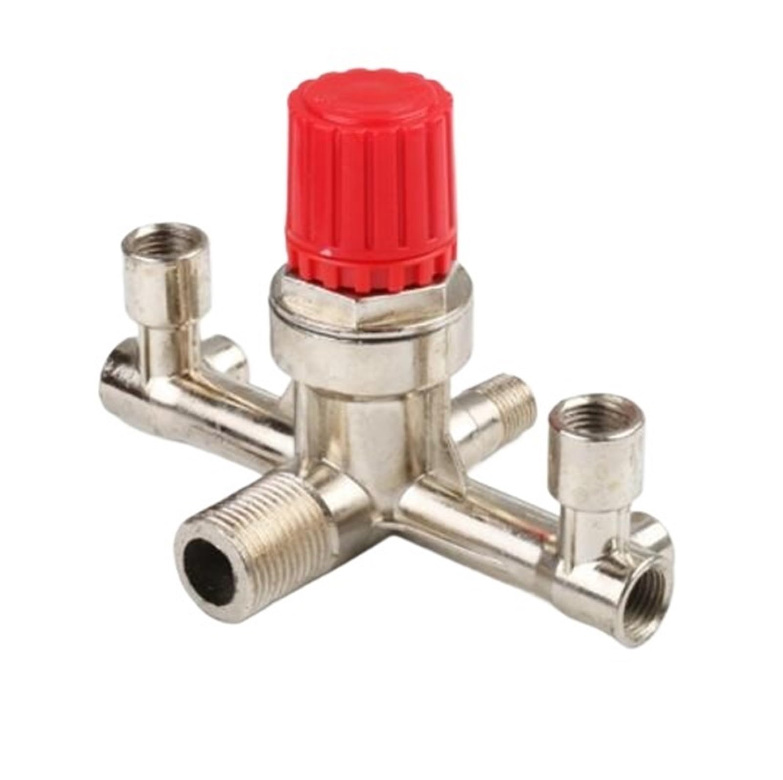 Dual Outlet Tube Alloy Air Compressor Pressure Regulator Switch Valve Assembly Part Accessories