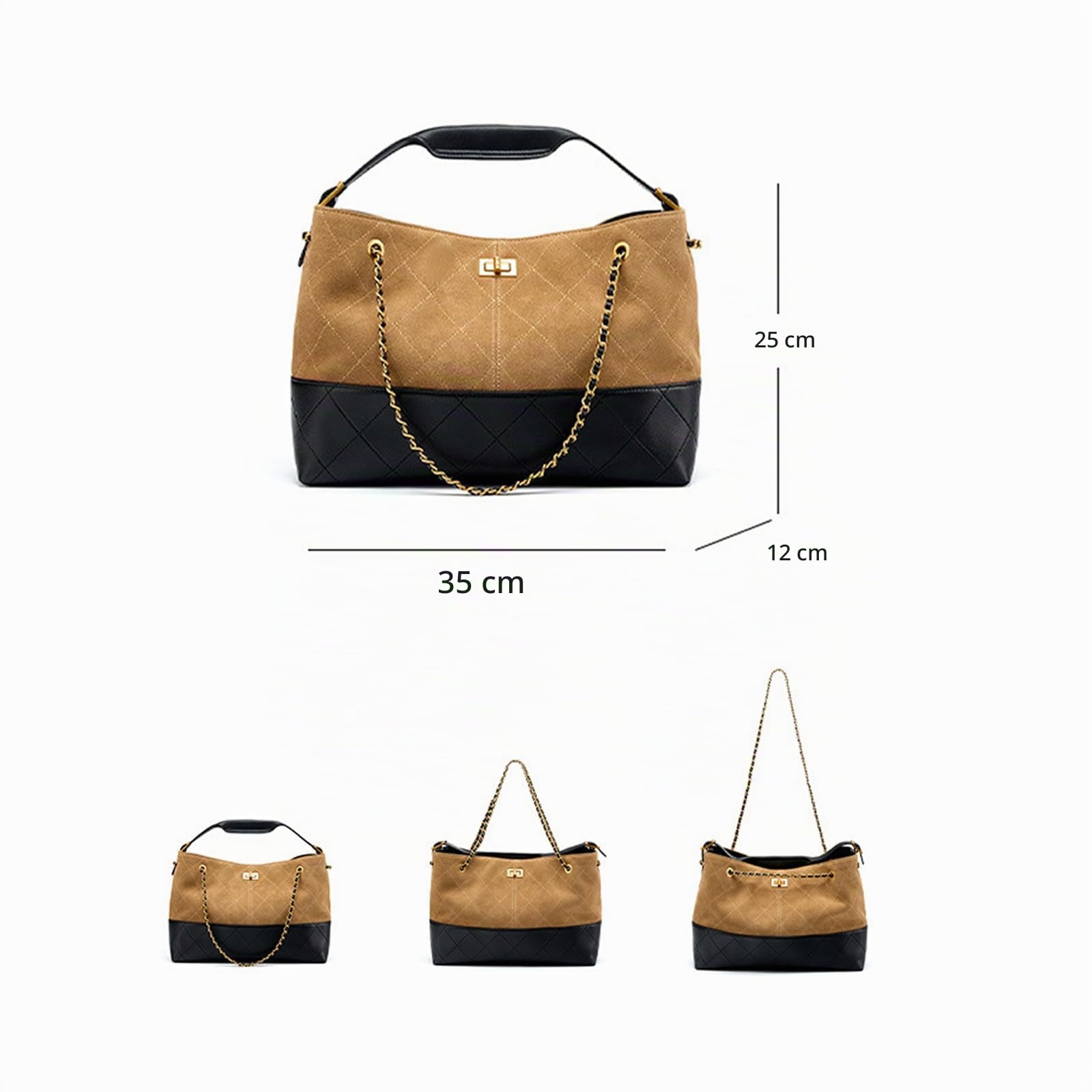 Bolsa de piel auténtica de gran capacidad, bolsa cruzada de hombro individual de alta gama