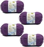 UPSTORE 4 Rolls Comfy Blend Milk Yarn Plain Knitting Wool Soft Caddice Woolen Yarn Hand Spinning Fibre Wool Yarn Crochet Yarn Bulk Starter Kit for Colorful Craft DIY Handcrafts Materials