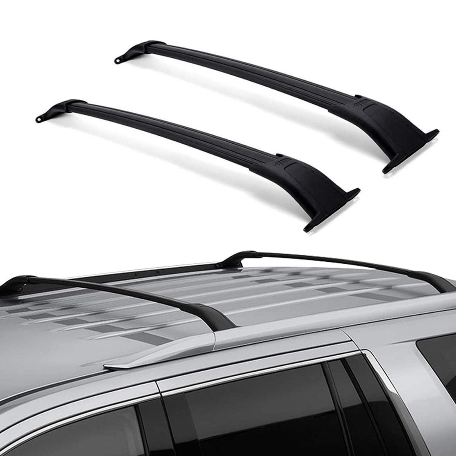 Roof Rack Cross Bars 2015-2020 for GMC Yukon Chevrolet Tahoe Suburban Cadillac Escalade Escalade ESV (Black)