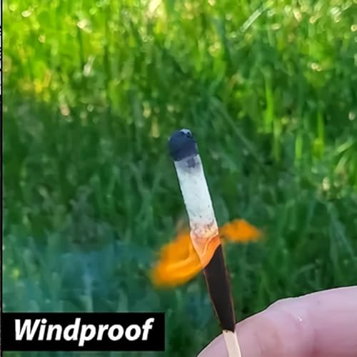 Miniatura 7 de Iniciador de incendios de emergencia, a prueba de tormentas, impermeable, con infusión de cera, cordón de yute natural, para huracanes, tormentas,