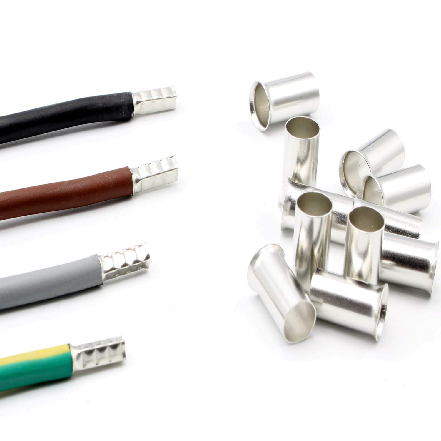 Adereindhulzen 10mm² wit, geïsoleerd - diverse hoeveelheden 50 stuks Adereindhulzen 10mm² wit, geïsoleerd - diverse hoeveelheden 50 stuks