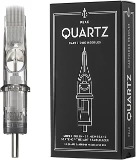 Peak - Quartz Cartridge Tattoo Needles - 1209M1C L - Single-Use Cartridges for Safe Professional Tattooing, Disposable & Sterile Tattoo Supplies (Box of 20)
