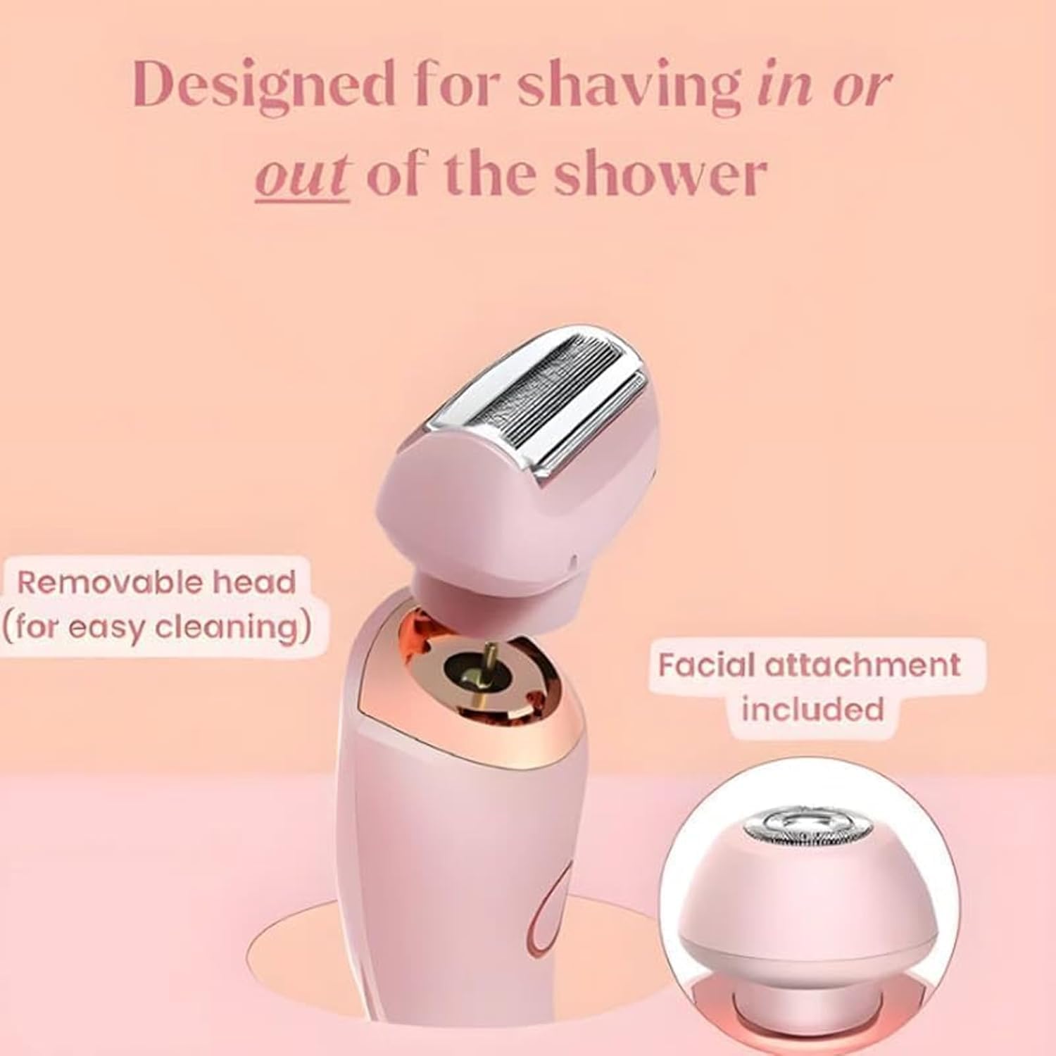 The Pro 3.0 Rasoio da donna, rasoio da donna, collezione rasoi 2 in 1 Wet Dry elettrico Lady Shaver, delicato sulla pelle, per gambe, braccia, ascelle, zona bikini (mix 2 pezzi)
