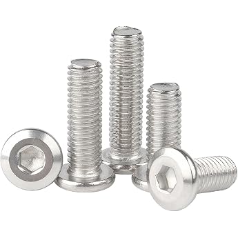 Pack of 20 Allen screws M4 x 5 mm flat head screws hexagon socket 304 stainless steel screws fully threaded furniture connector screws