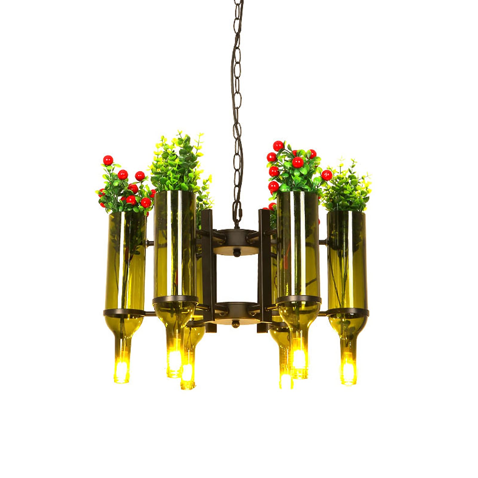 LYMSXAZOU Pendant Light Chandelier - Industrial Retro Glass Suspension Lamp for Bars, Restaurants, Cafes, and Home Decor