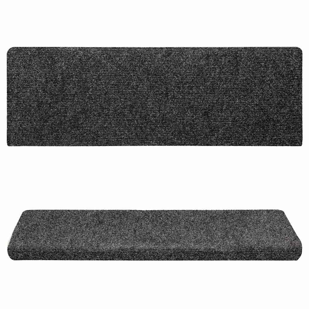 Naklejki na schody 15 sztuk 65 x 21 x 4 cm Ciemnoszary
