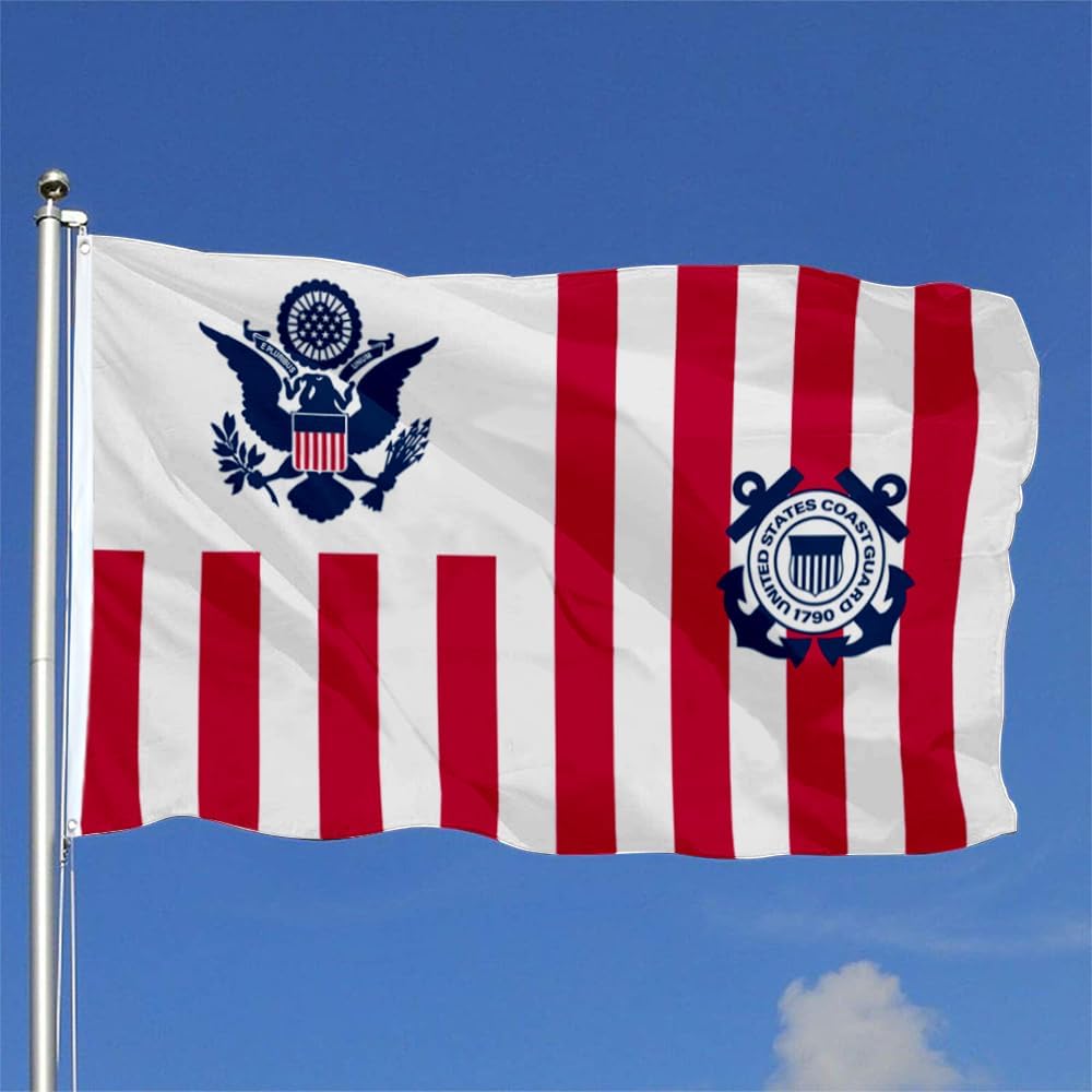 Maritime banner Ensign of the Coast Guard flag 3x5ft