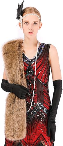 Miniatura 76 de Dikoaina Bufanda de piel sintética de invierno para mujer Blanco