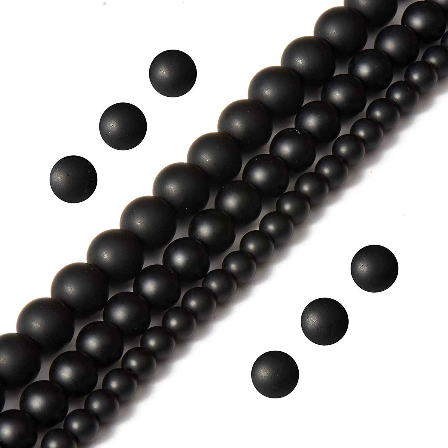SHADY CHARM 51pcs Natural Beads Round Matte Black Gemstone Beads Loose Beads 8 MM || Feng Shui || Gemstone || Reiki || Healing || ब्लैक स्टोन (B0BYF136LV) Amazon Price History, Amazon Price Tracker