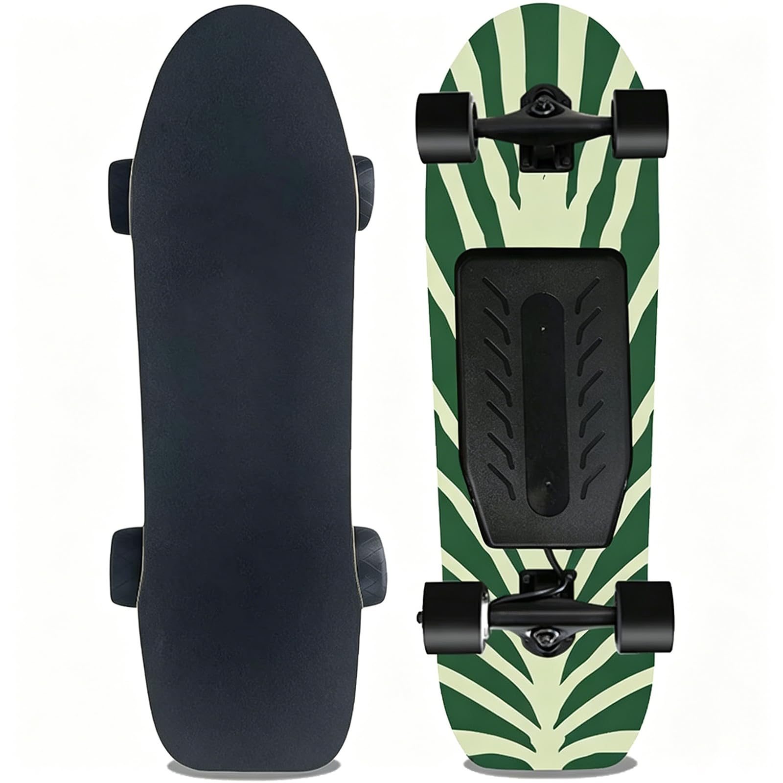 Skateboard Elettrico Con Telecomando, Cruiser Board Elettrico Brushless, Longboard Elettrico Da 400 W, Velocità Massima 42 Km/h E Autonomia Di 26 Km, Carico Massimo 150 Kg, Carta Vetrata Di
