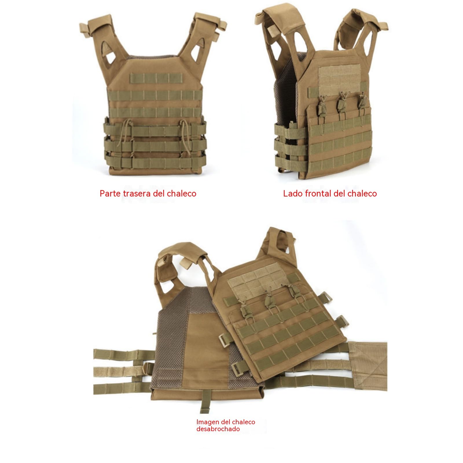Chaleco táctico portador de pecho ligero airsoft caza paintball al aire libre