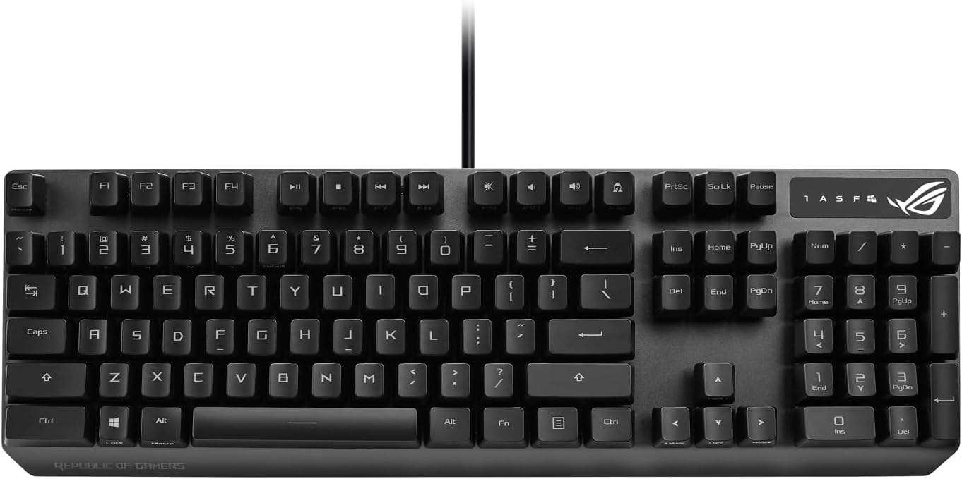 ASUS Mechanical Gaming Keyboard - ROG Strix Scope RX | Red Optical Mechanical Switches | USB 2.0 Passthrough | 2X Wider Ctrl Key for Greater FPS Precision | Aura Sync, Armoury Crate RGB Lighting - Image 5