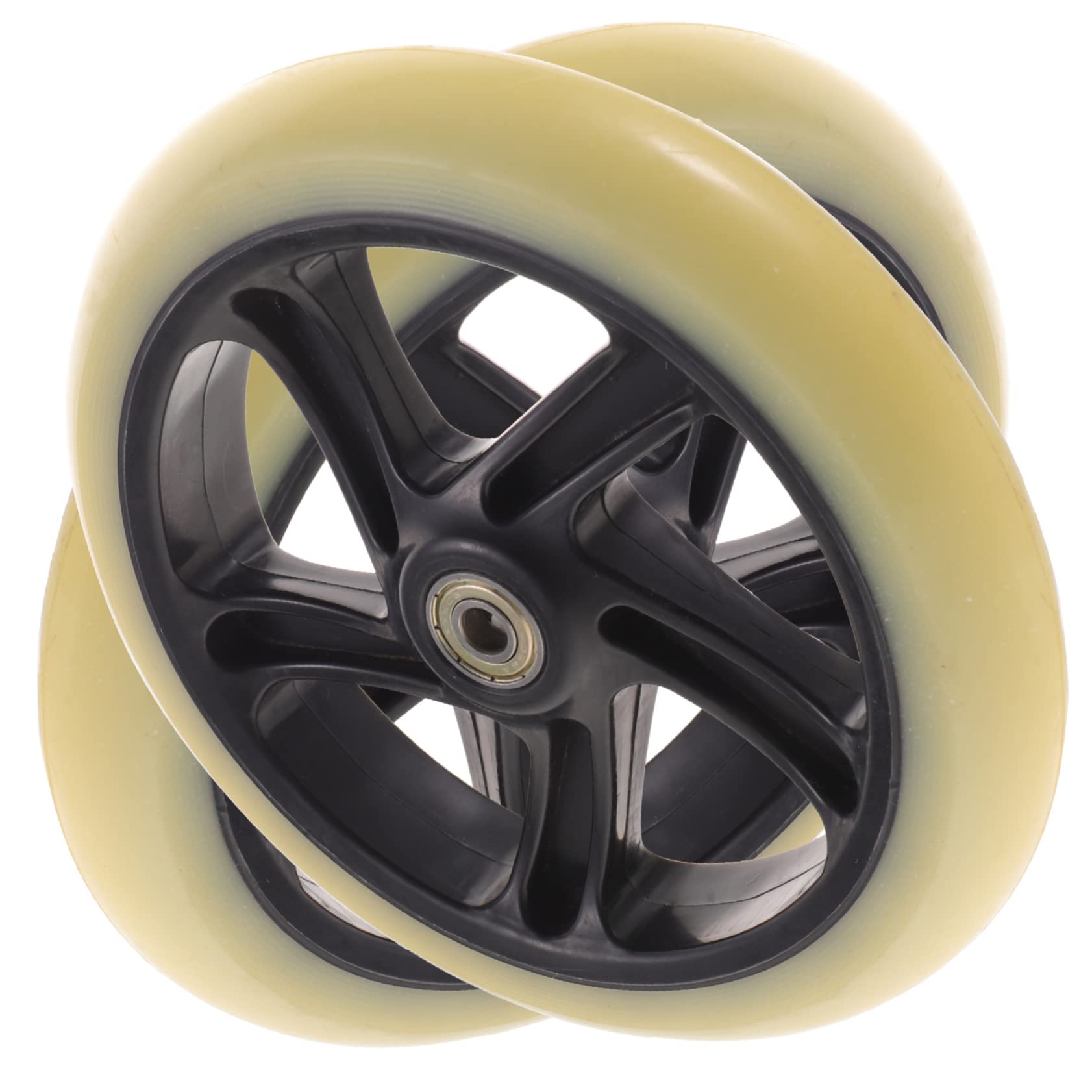 TOYANDONA 2Pcs PU Skateboard Wheels with Bearings Durable Wear Resistant Replacement Wheels for Scooters Wheelchairs and Fingerboards present for Sports Enthusiasts