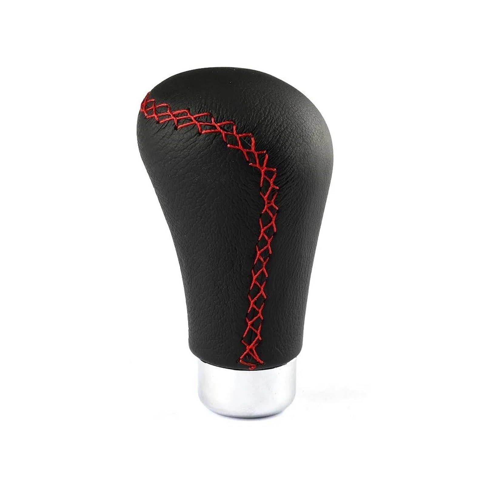 Prfgsgvbv One Color Gear Knob 1Pcs Red/Black Stitch Universal Manual Car Gear Stick Shift Knob Shifter Lever Gear Shift Knob Gear Lever Handle(Red Stitching)