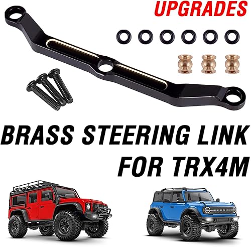 Miniatura 5 de Bloques de ruedas de latón C-Hubs eje delantero para 118 RC Crawler TRX4M piezas de actualización contrapeso (negro, paquete de 2)