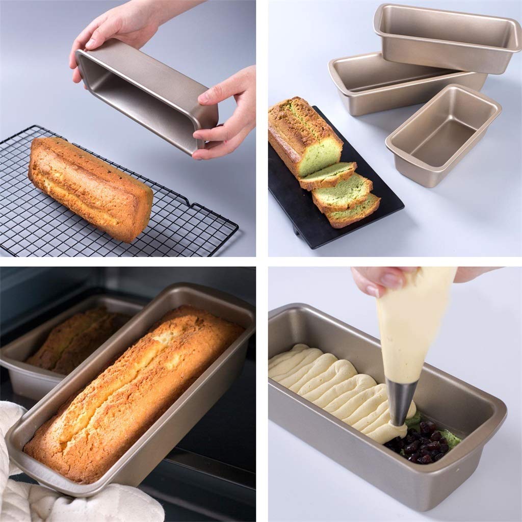 ZHANGXIAO Brotbackform, Dreiteilig Kohlenstoffstahl Nicht Kleben Benutzt for Selbstgemacht Kuchen, Brot, Fleischpastete