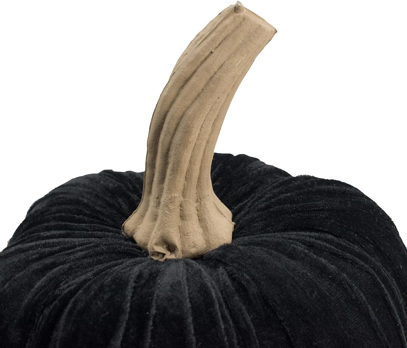 Halloween Holiday Decor Large Black Velvet Pumpkin with Soft Texture for Indoor Outdoor Seasonal Fall and Thanksgiving Use