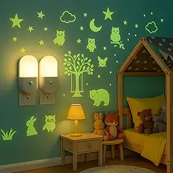 Abajur LED Mini Noturno Bivolt para Quarto Infantil: Luminária de Tomada em Acrílico - Luz Suave e Confortável para Bebês e Crianças Decora com um toque Suave e Elegante Cor Branco