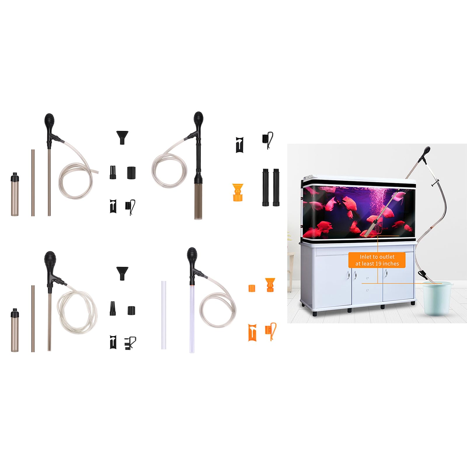 HUANGANG Semi Automatic Aquariums Vacuum Water Change Changer Gravels Aquariums Fish Tanks Vacuum Siphons