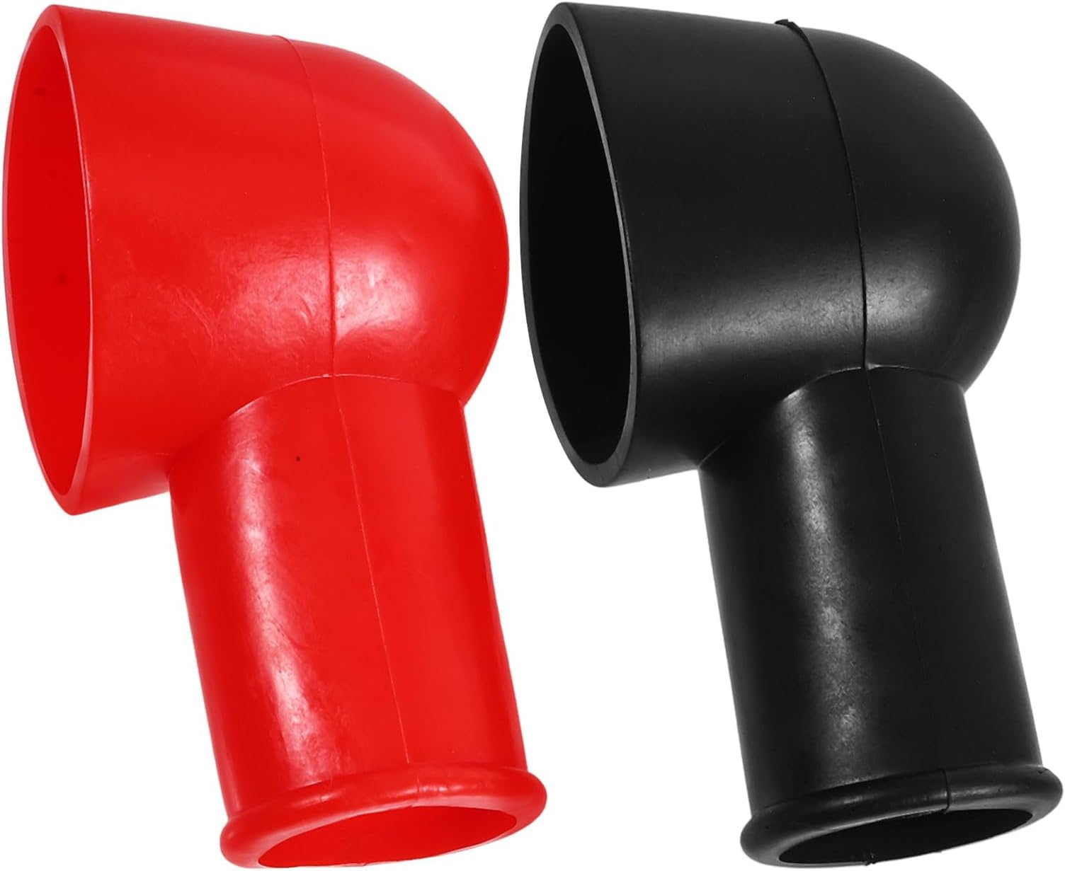 2pcs Battery Terminal Covers Positive Negative Insulator Caps for Car Marine Rv Battery Protection Kit Flexible Cable Terminal Protectors Automotive Accessory