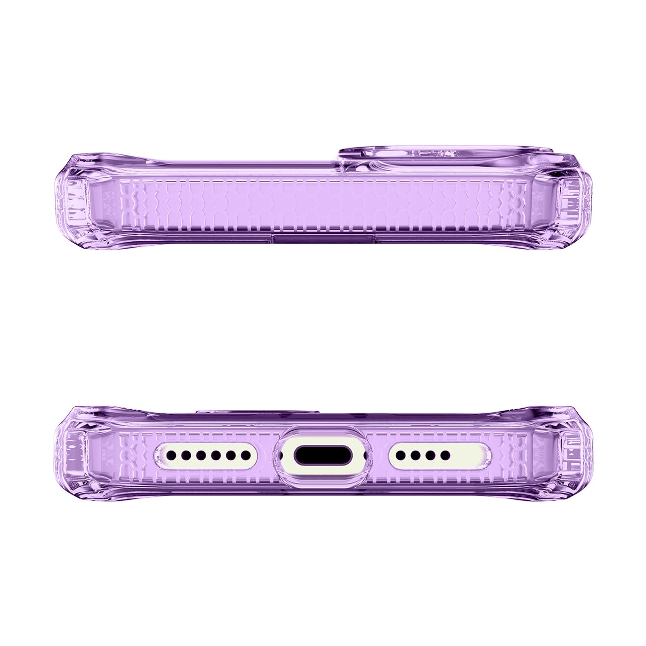 Itskins Supreme R // Clear Coque ultra hybride MagFit conçue pour iPhone 15 Plus, compatible avec MagSafe, anti-jaunissement, protection militaire, antichoc, coque magnétique transparente, violet