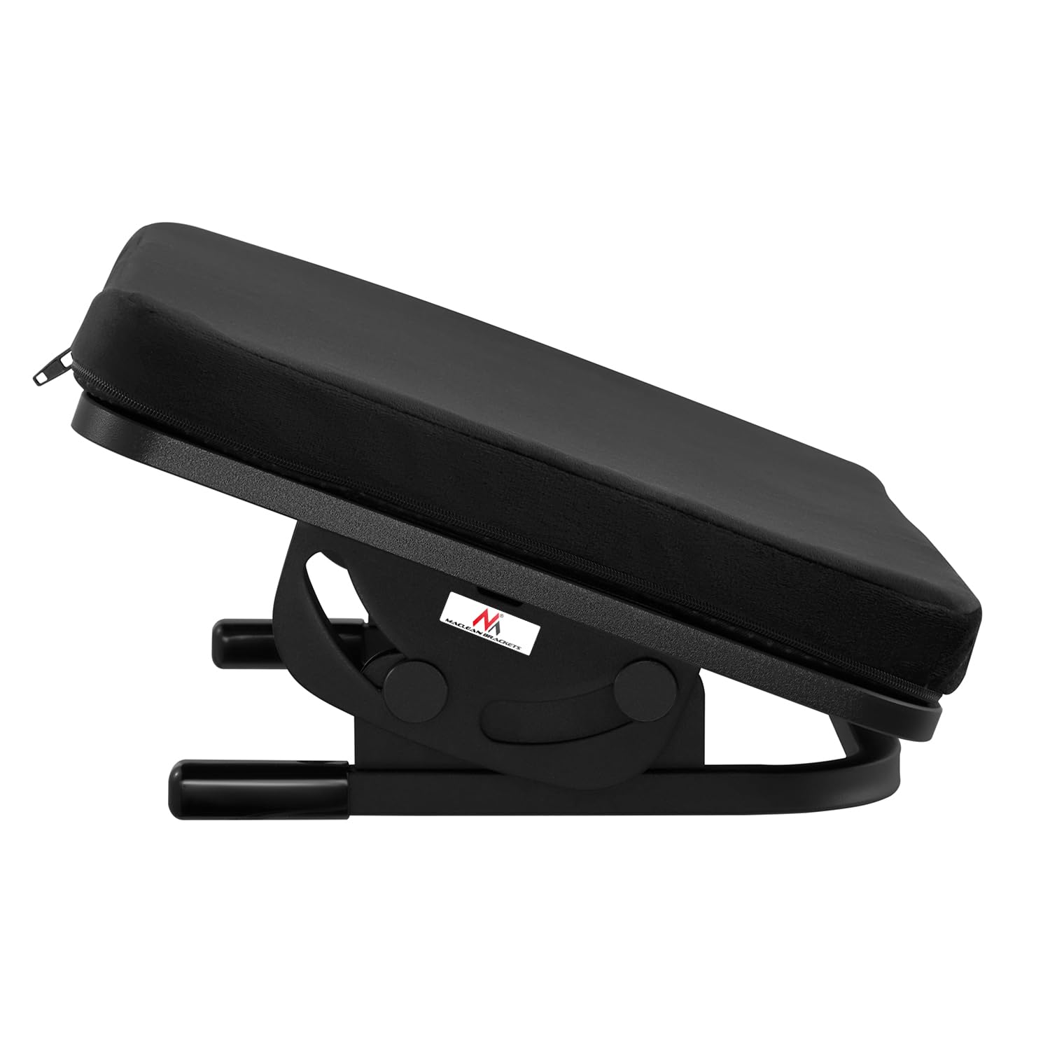 Maclean MC-​460 Reposapiés Ergonómico con Cojín Extraíble y Ángulo de Inclinación Ajustable de +​20 a -​20 °, Reposapiés para Oficina y Hogar, 400 x 300 mm