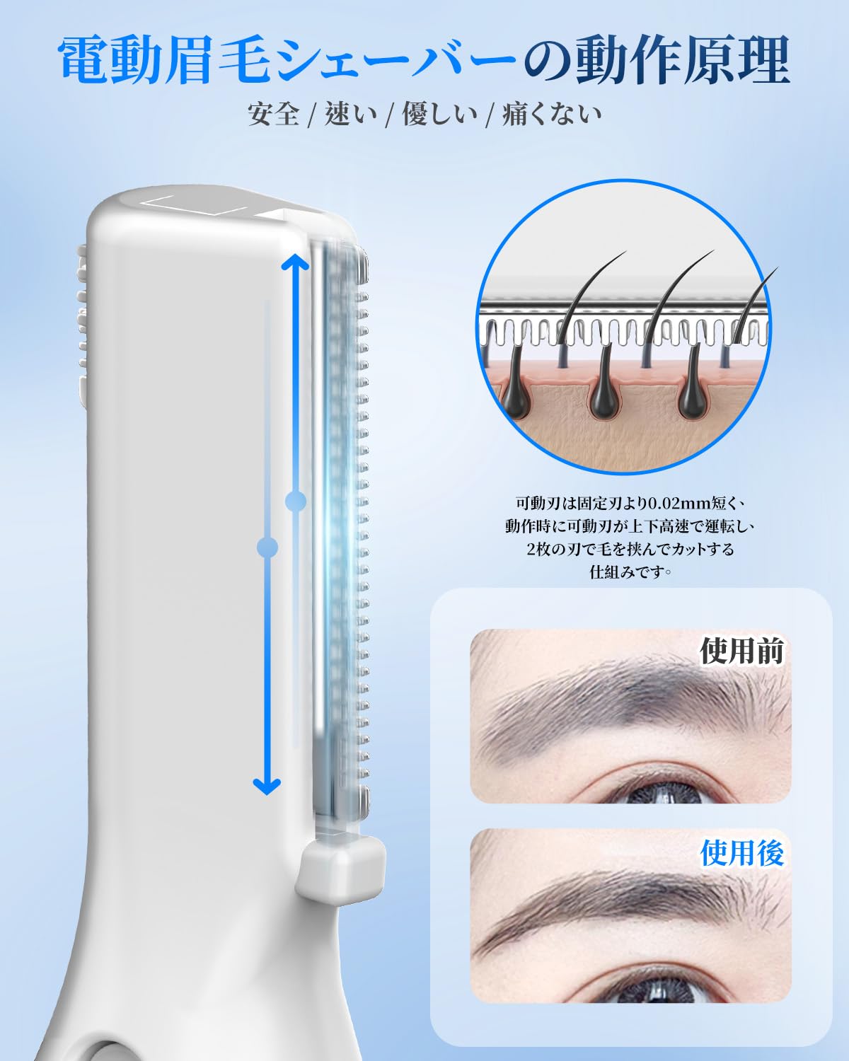 Amazon | 【Amazon.co.jp限定】眉毛シェーバー メンズ レディース