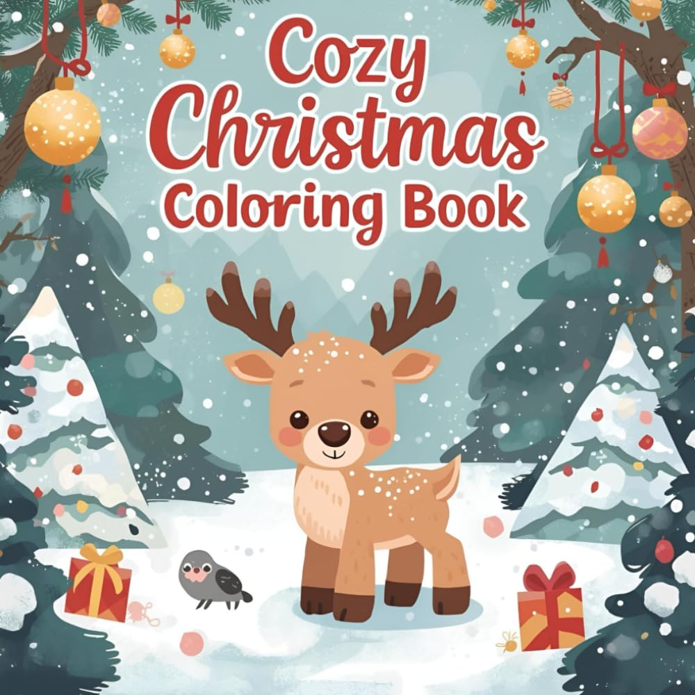 Cozy Christmas Coloring Book: Relaxing Holiday Designs: Relaxing Holiday Designs for Kids, Teens & Adults