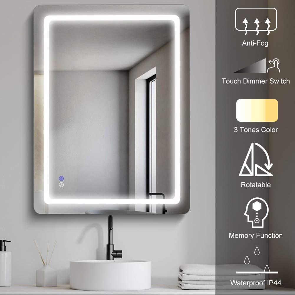 Buy Maistech LED Bathroom Mirror with Lights,32 x 24 Inch AntiFog and