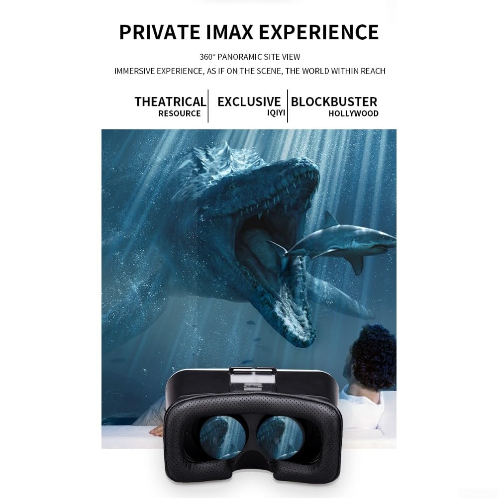 Auricolare VR immersivo per cellulari, cuffia VR per telefono, per iOS e per dispositivo Android per video 3D del telefono