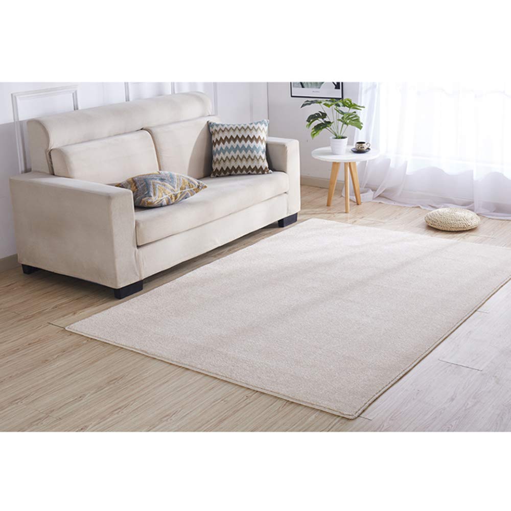Tapis à poils courts nordique blanc 100x150cm pour salon et balcon