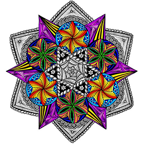 Stuff2Color Bright Lights - Giant Mandala Coloring Poster - 22