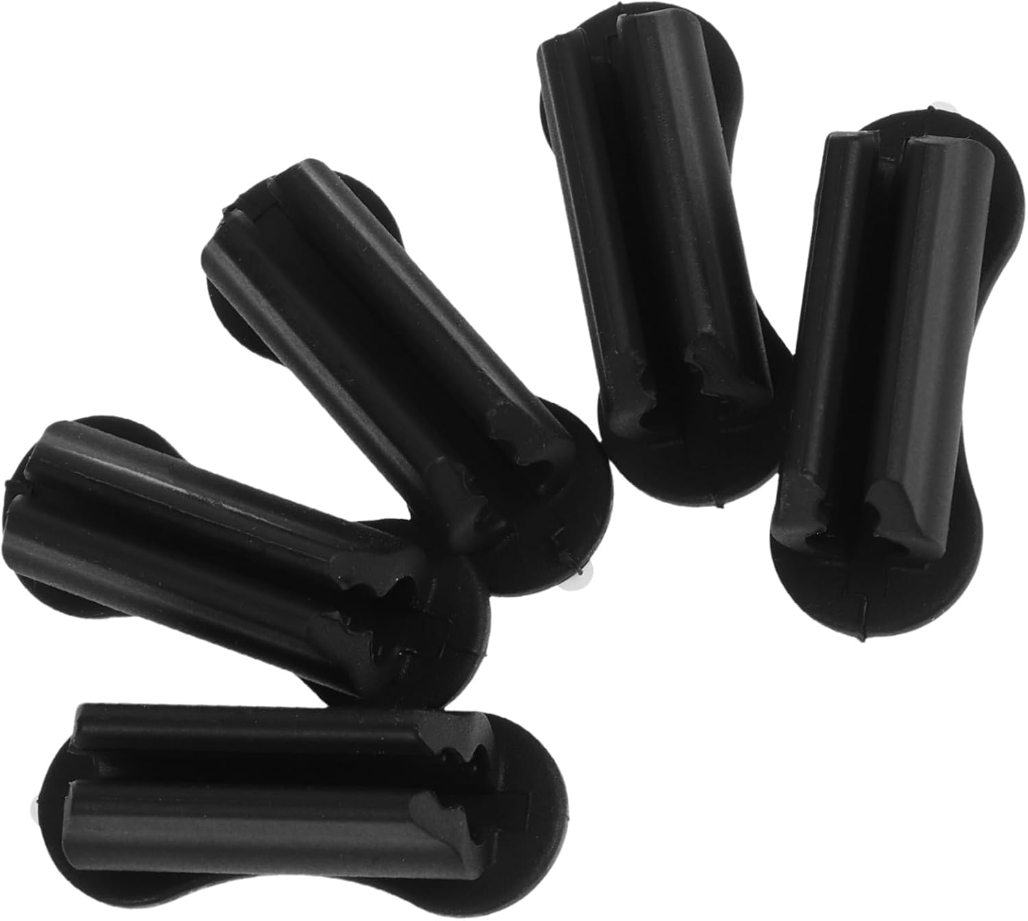 NUOBESTY Silicone Adhesive Pen Holder 5pcs Black Desk Organizer