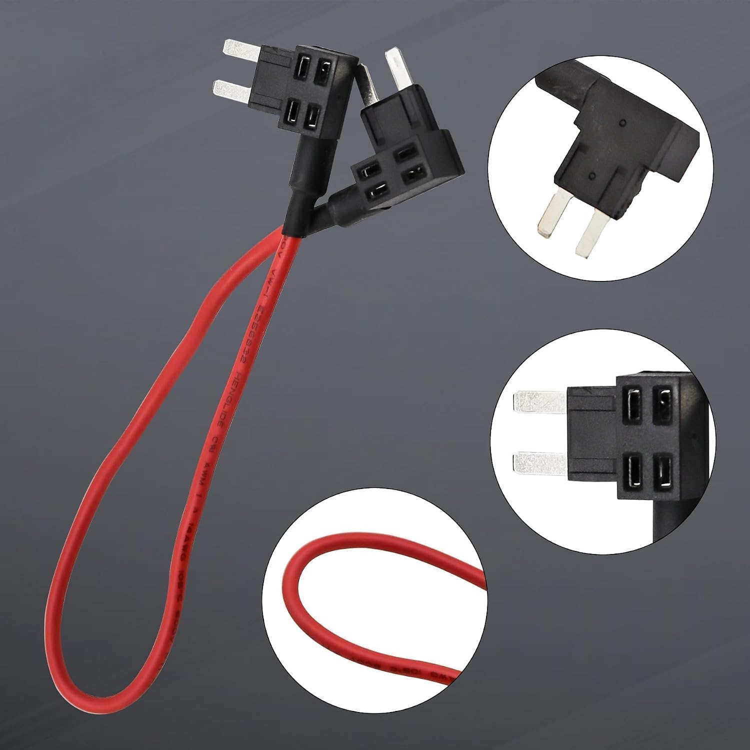 TIPM Bypass Cable, Fuse Adapter Fuse Holder, Repair Fuel Pump Relay Bypass Cable Fit for Dodge Ram 1500 2500 3500 Jeep Chrysler VW 2007-2016, 14AWG Wire/20AMPs Replace CBWPR091AA